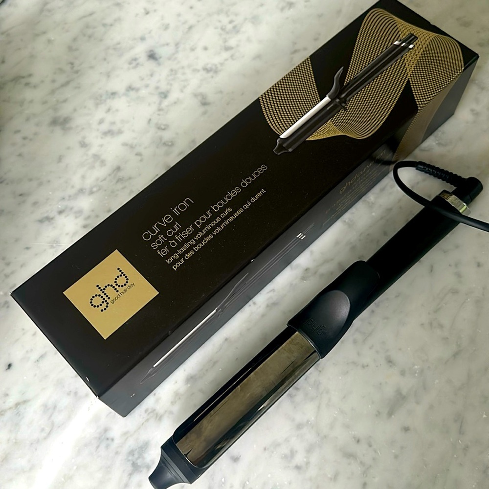 ghd --good hair day curve iron soft curl curling iron. Used twice. Brand new.